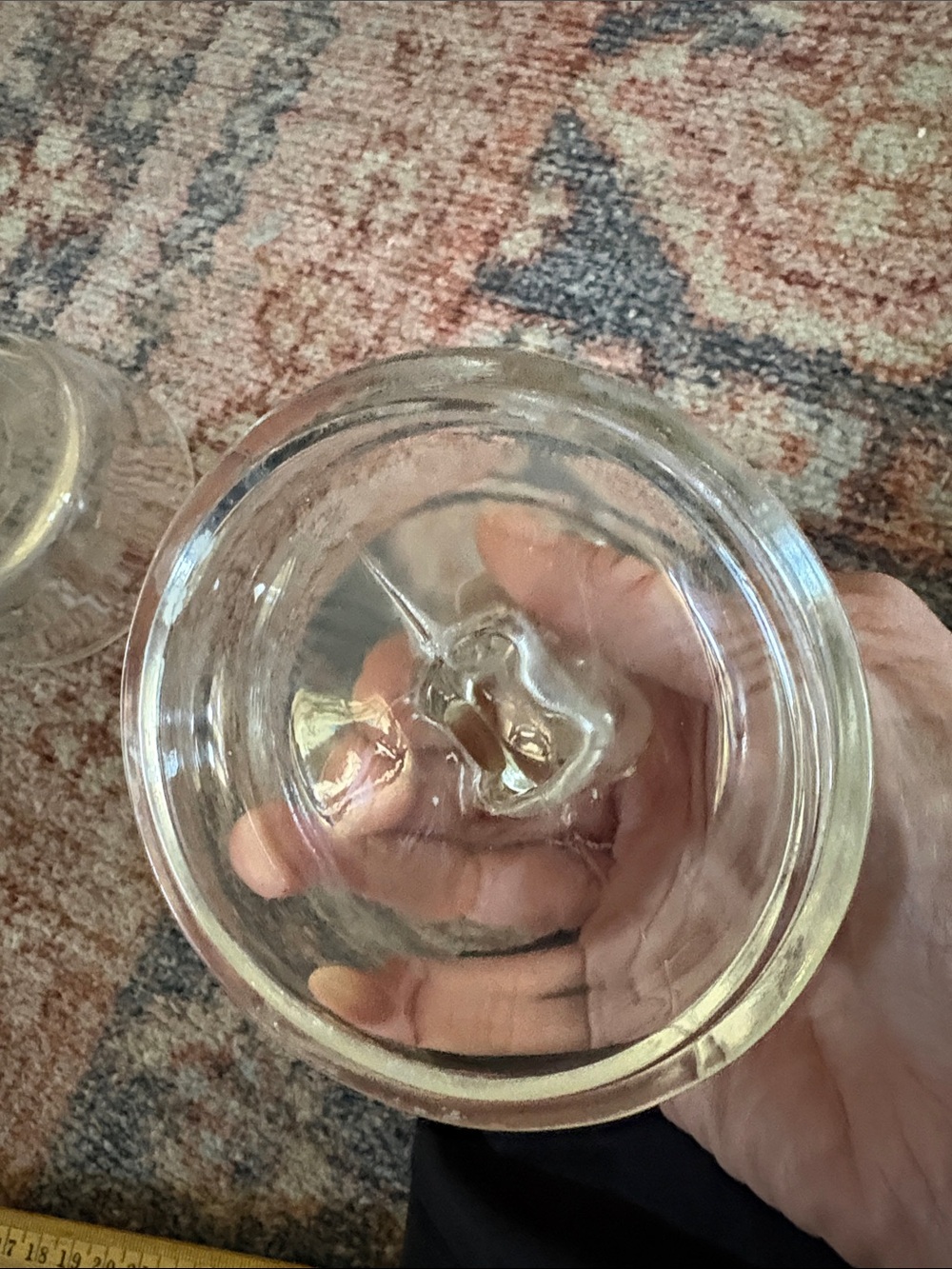 Vintage Clear Glass Deer Trinket Box - Picture 5 of 5